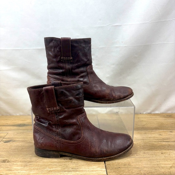 Frye Shoes - Frye Brown Leather Pull On Ankle Boot Bootie Women’s Size US 7.5M‎